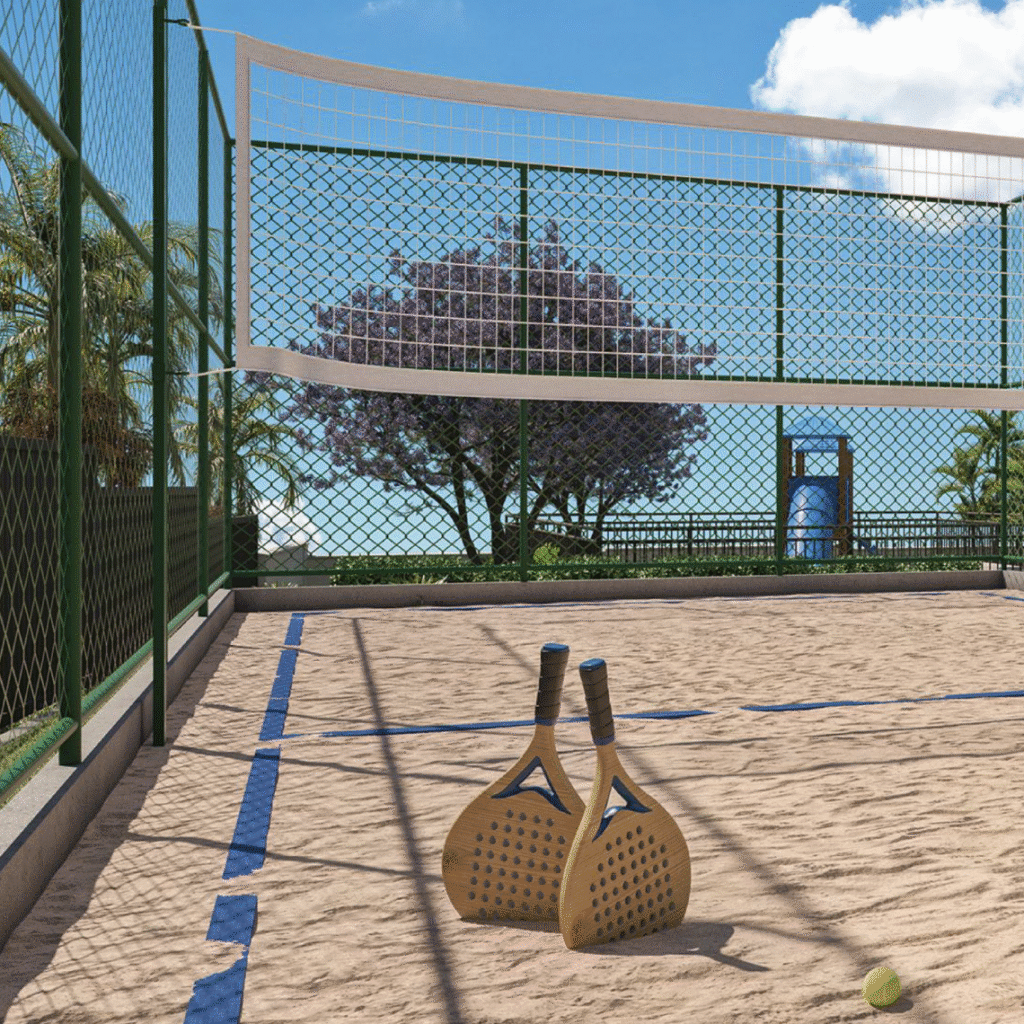 Quadra de beach tennis – Casa Prado Residence Parque Prado Campinas Quadra de beach tennis no Parque Prado Campinas